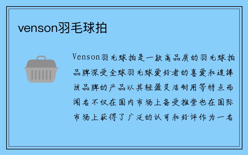 venson羽毛球拍